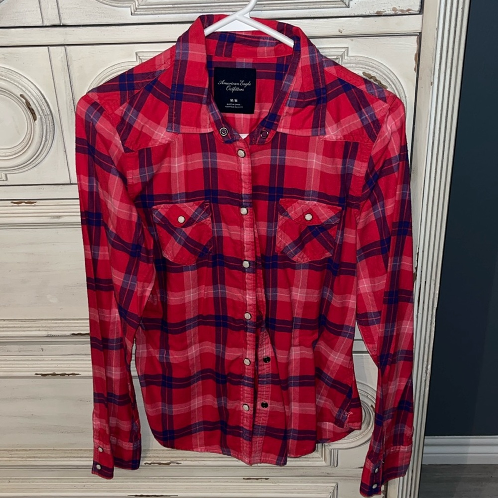 American Eagle plaid long sleeve